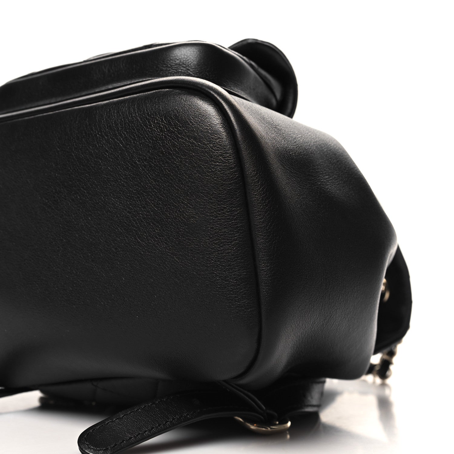 Chanel Lambskin Quilted Small Duma Drawstring Backpack Black 10 of 10