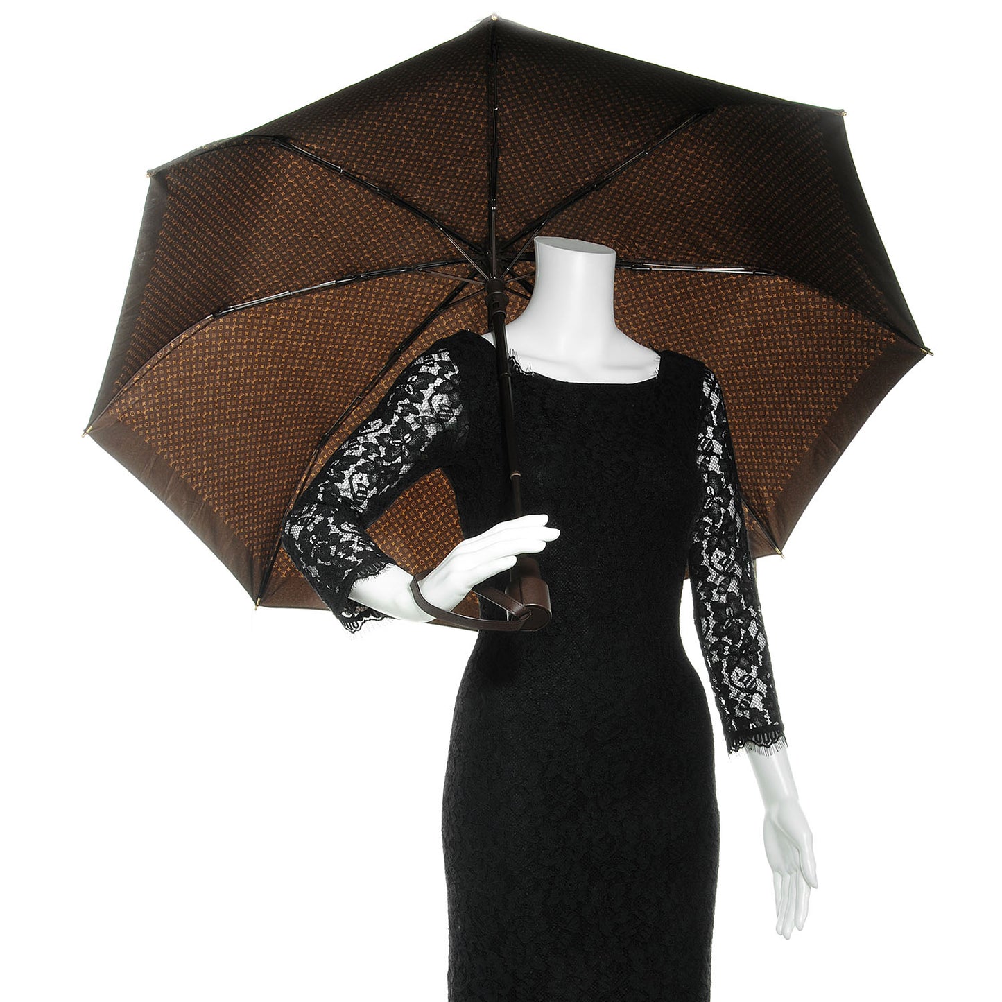 Monogram Ondees Compact Umbrella Marron