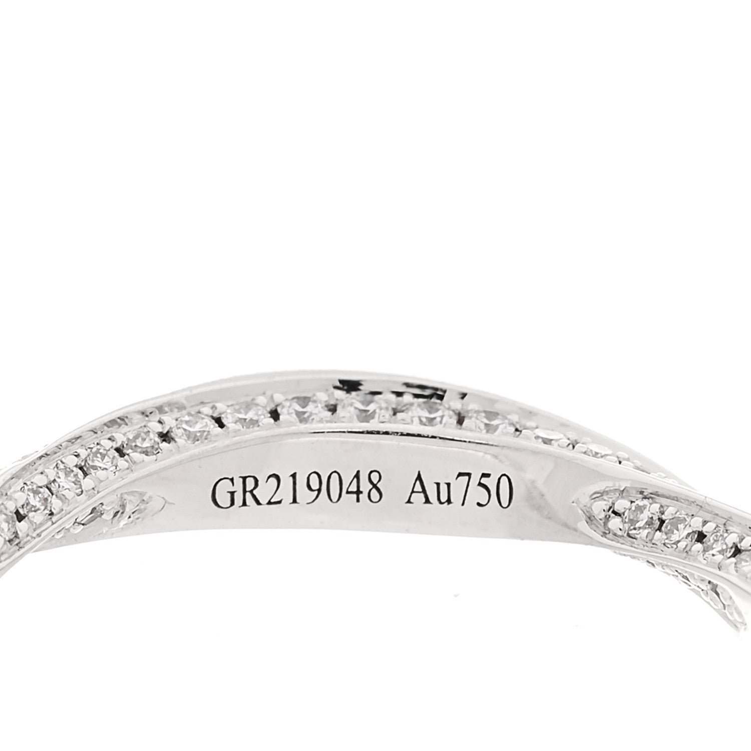 Graff 18K White Gold Diamond Spiral Pave Band Ring 46 3.75 6 of 7