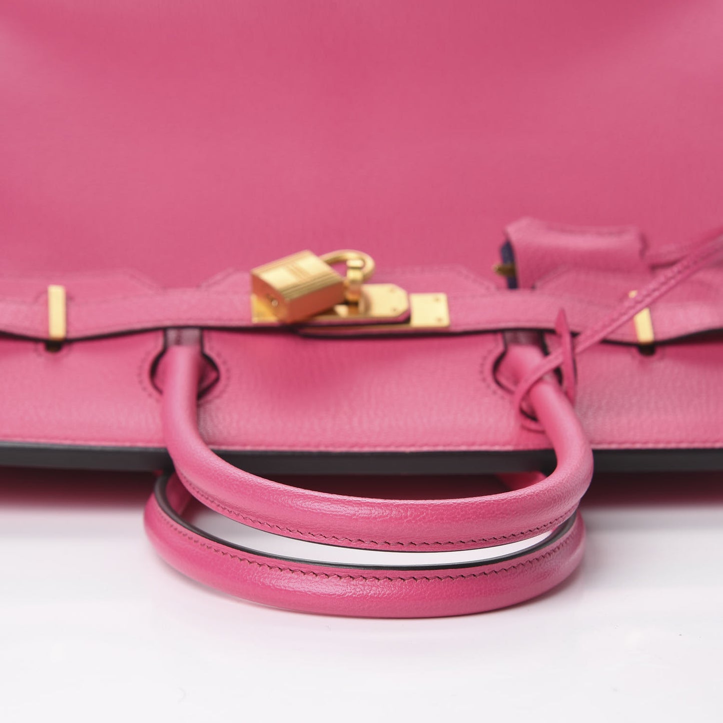 Chevre Mysore Horseshoe Birkin 30 Rose Tyrien Ultraviolet
