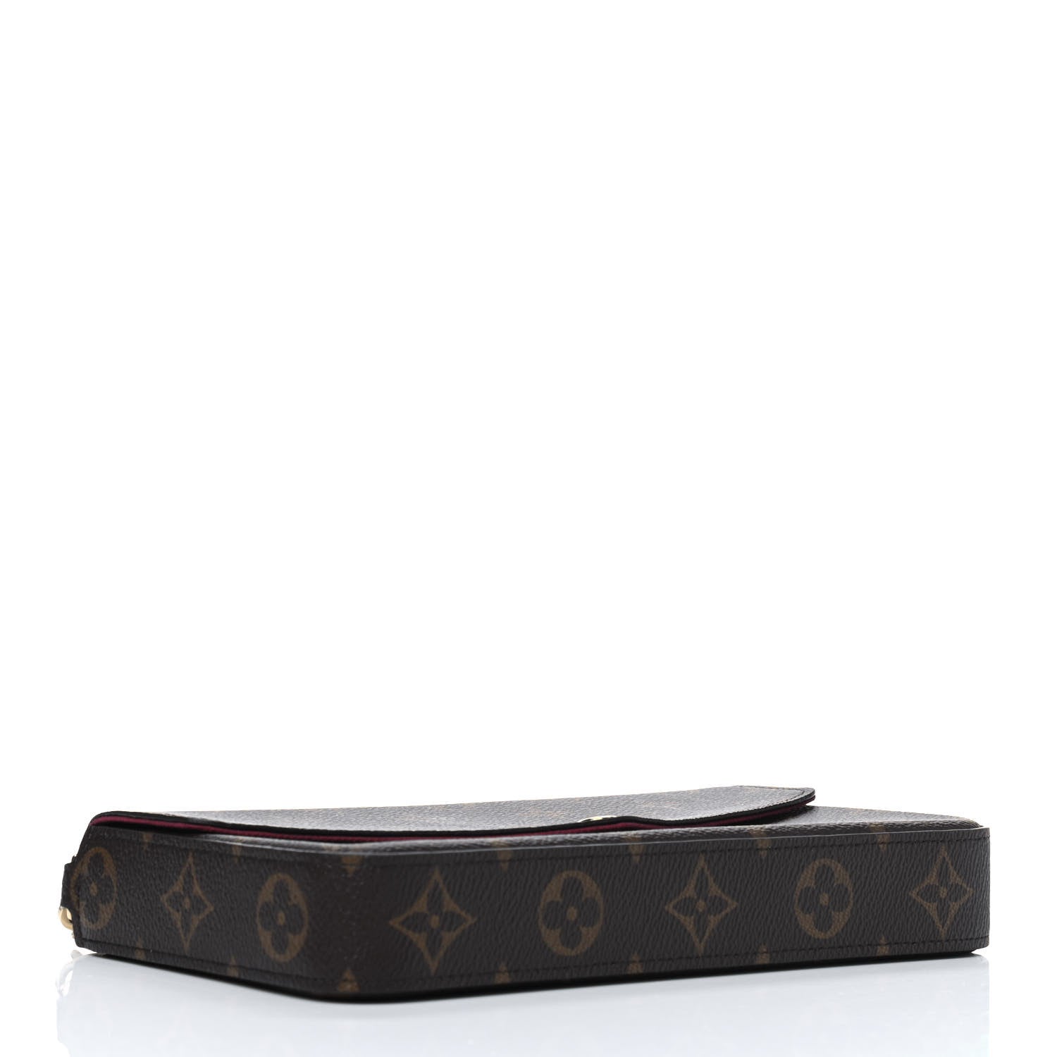 Louis Vuitton Monogram Pochette Felicie Chain Wallet Fuchsia 3 of 5