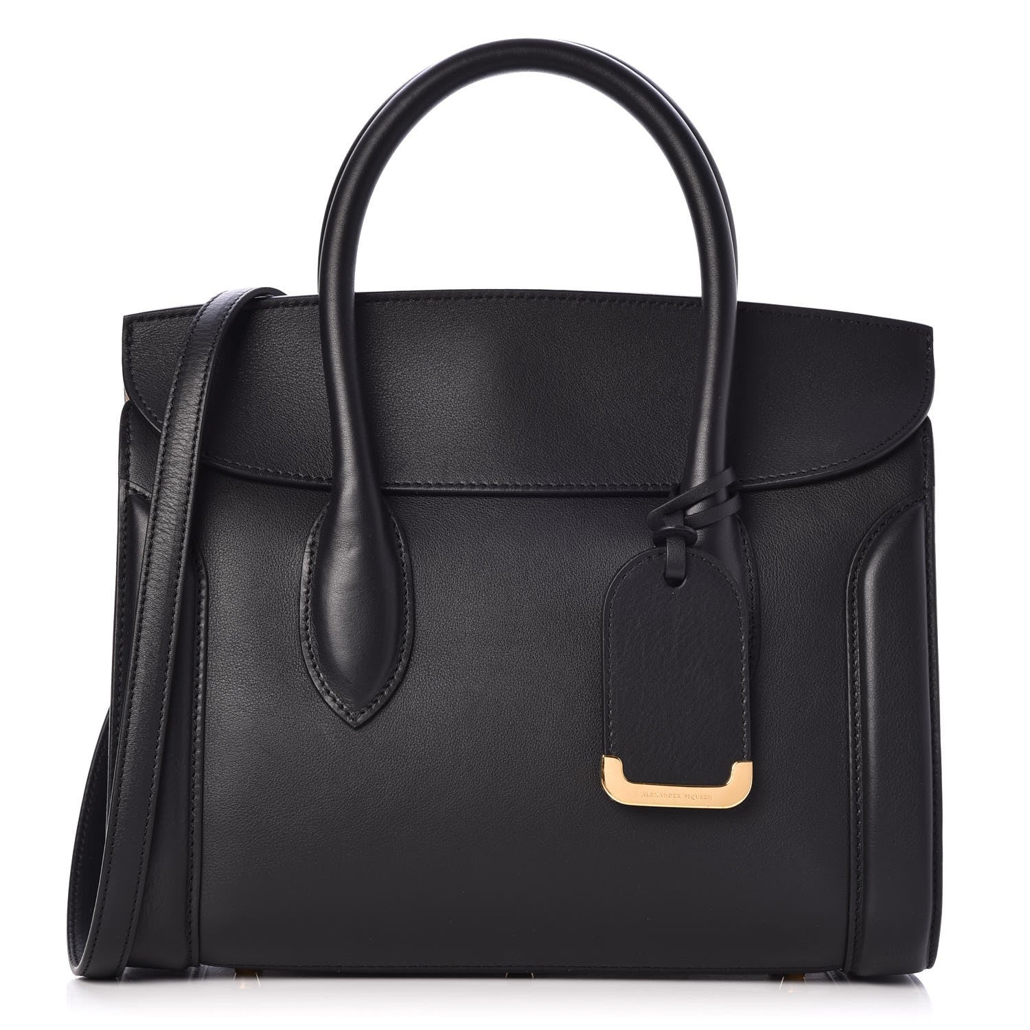 Alexander McQueen Sweet Calfskin Small Heroine 30 Black 1 of 6