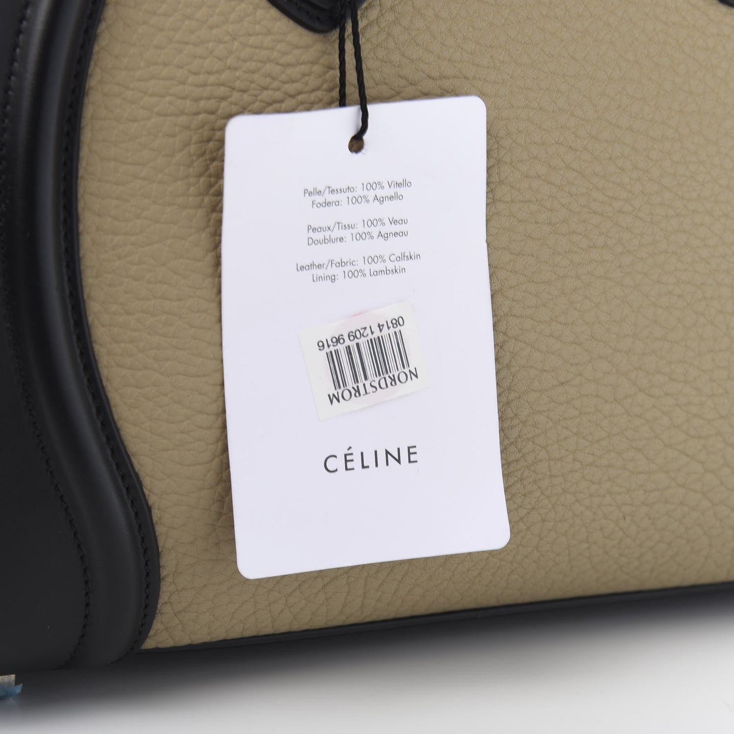 Drummed Calfskin Micro Tri-Color Luggage Antartic