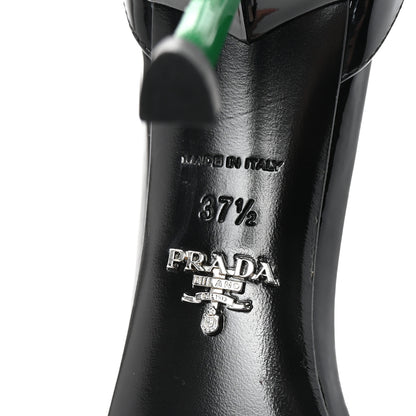 Prada Patent Embellished Capretto Fiori 85mm Pumps 37.5 Black Orchidea 7 of 9