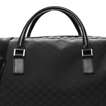 Gucci Denim Monogram Large Carry On Duffle Black 4 of 9