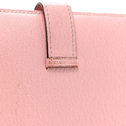 Hermes Chevre Mysore Bearn Compact Wallet Rose Sakura 9 of 10