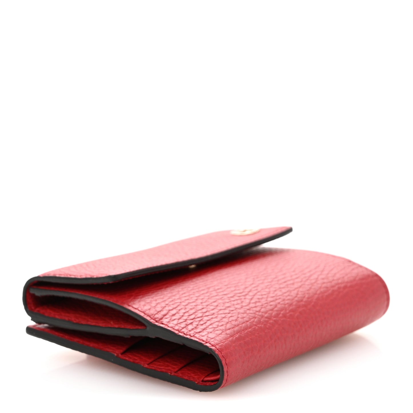 Dollar Calfskin Interlocking G French Wallet Red