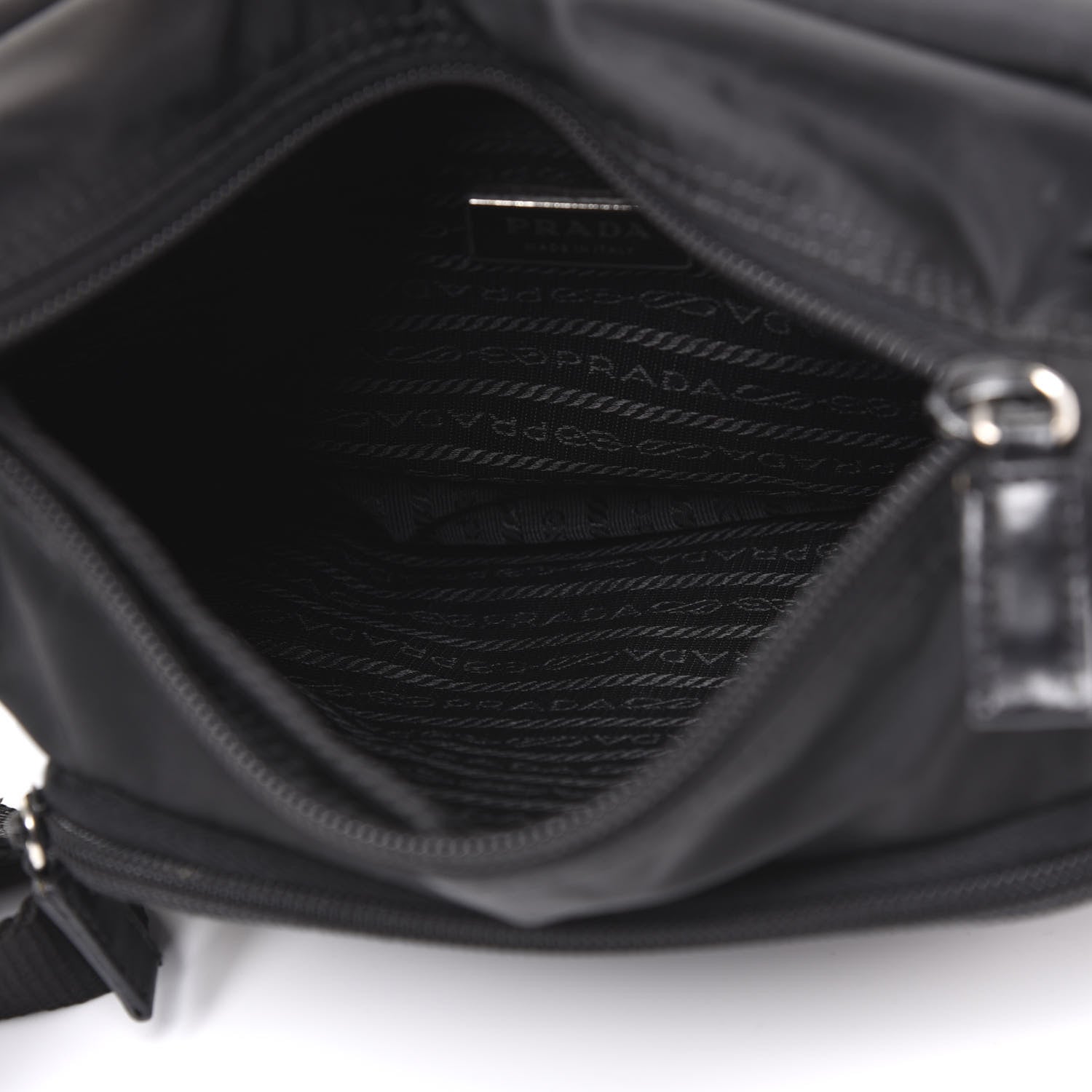 Prada Nylon Vela Messenger Black 4 of 8