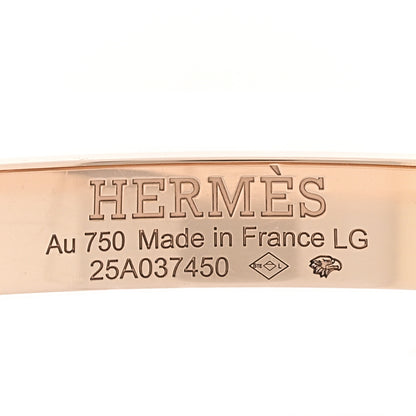 Hermes 18K Rose Gold Diamond PM Kelly Pave Bracelet LG 3 of 4