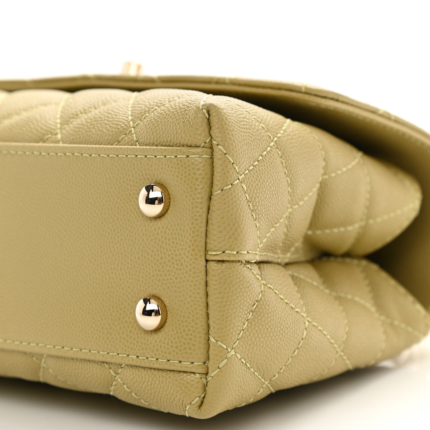Chanel Caviar Quilted Mini Coco Handle Flap Light Green 9 of 10