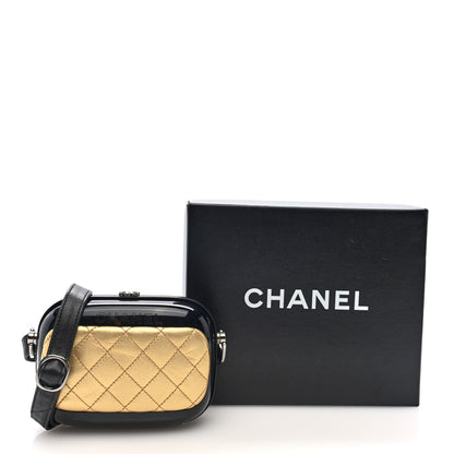 Chanel Lambskin Quilted Plexiglass Box Bag Black Gold 11 of 11