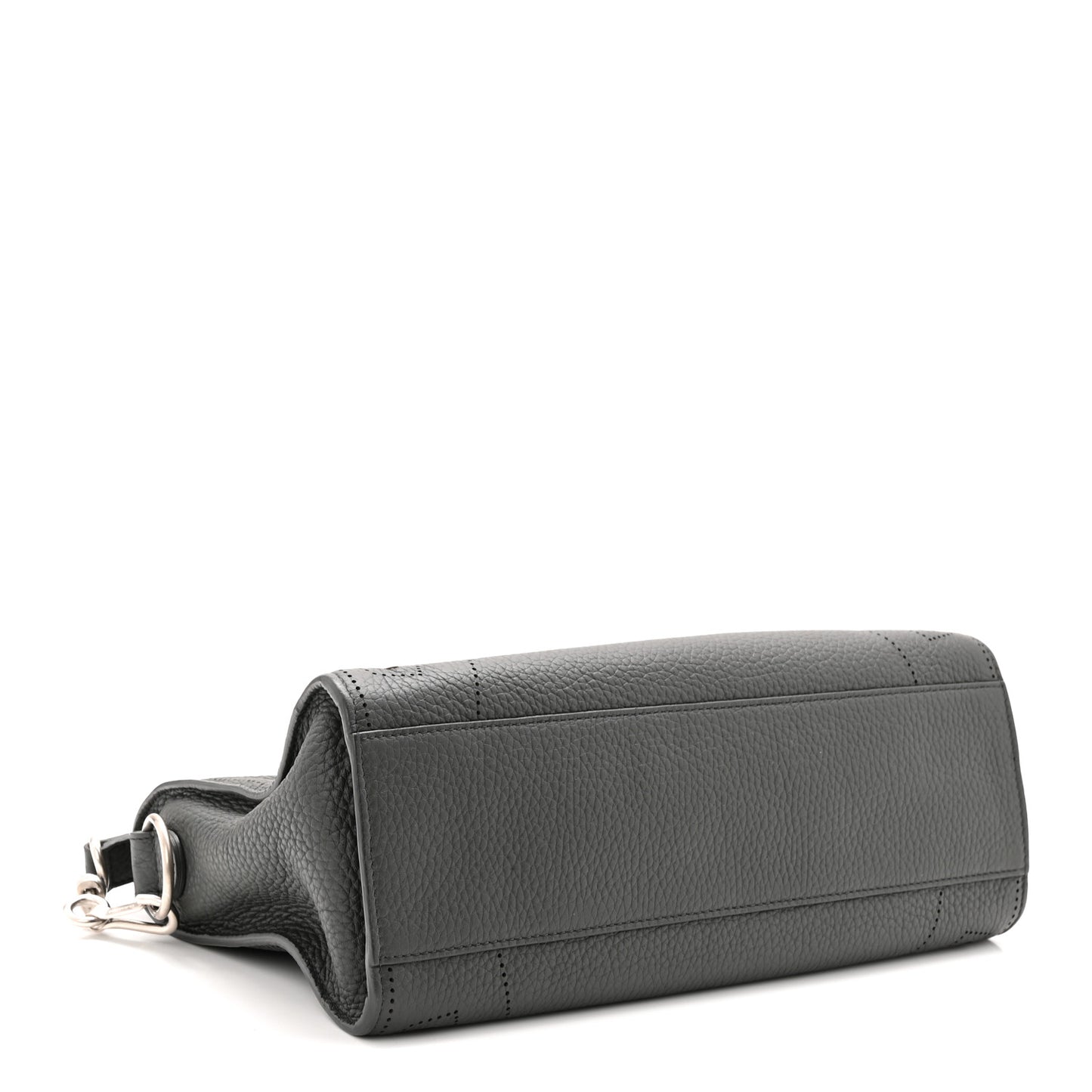 Veau Soyeux Perforated Blackout Hardware S City Gris Fossile