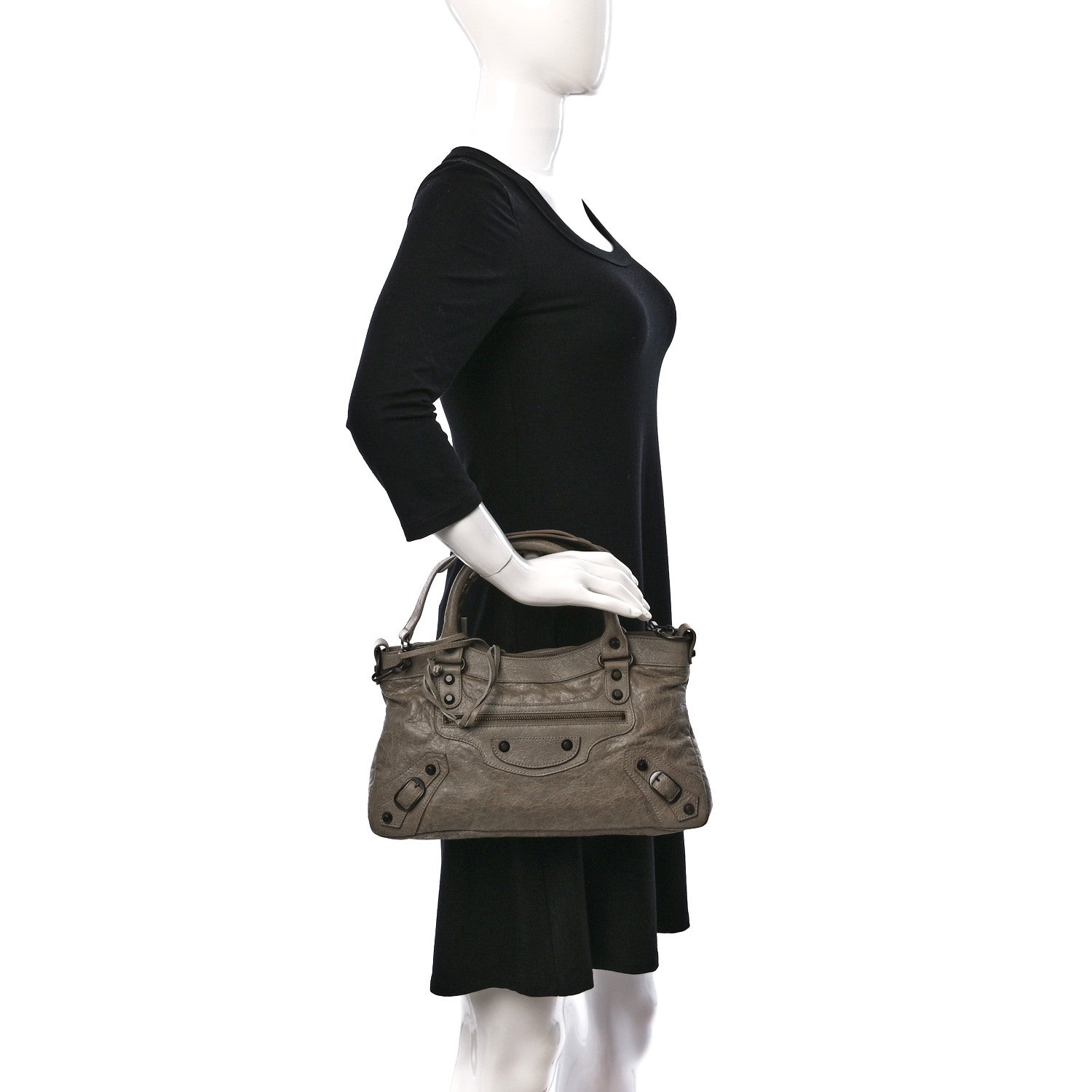 Balenciaga Chevre Classic Hardware First Taupe 2 of 9