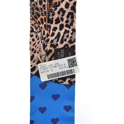 Hermes Silk Jungle Love Love Twilly Bleu Gitane Gris Bleuete 4 of 4