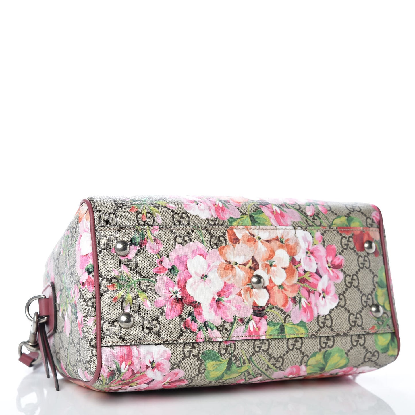GG Supreme Monogram Blooms Small Boston Beige Multicolor Dry Rose