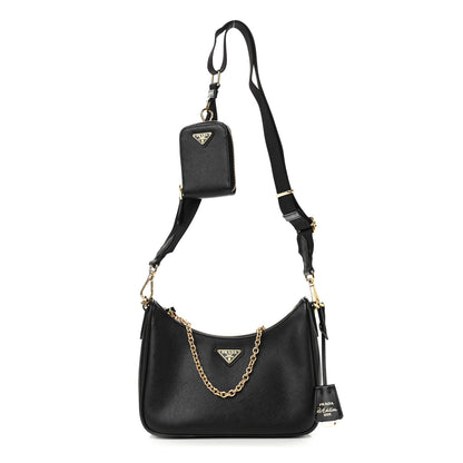Prada Saffiano Lux Re-Edition 2005 Shoulder Bag Black 1 of 12