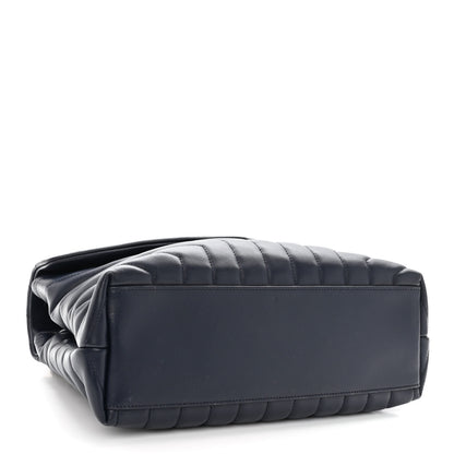 Saint Laurent Calfskin Y Quilted Monogram Medium Loulou Chain Satchel Medium Blue 4 of 13