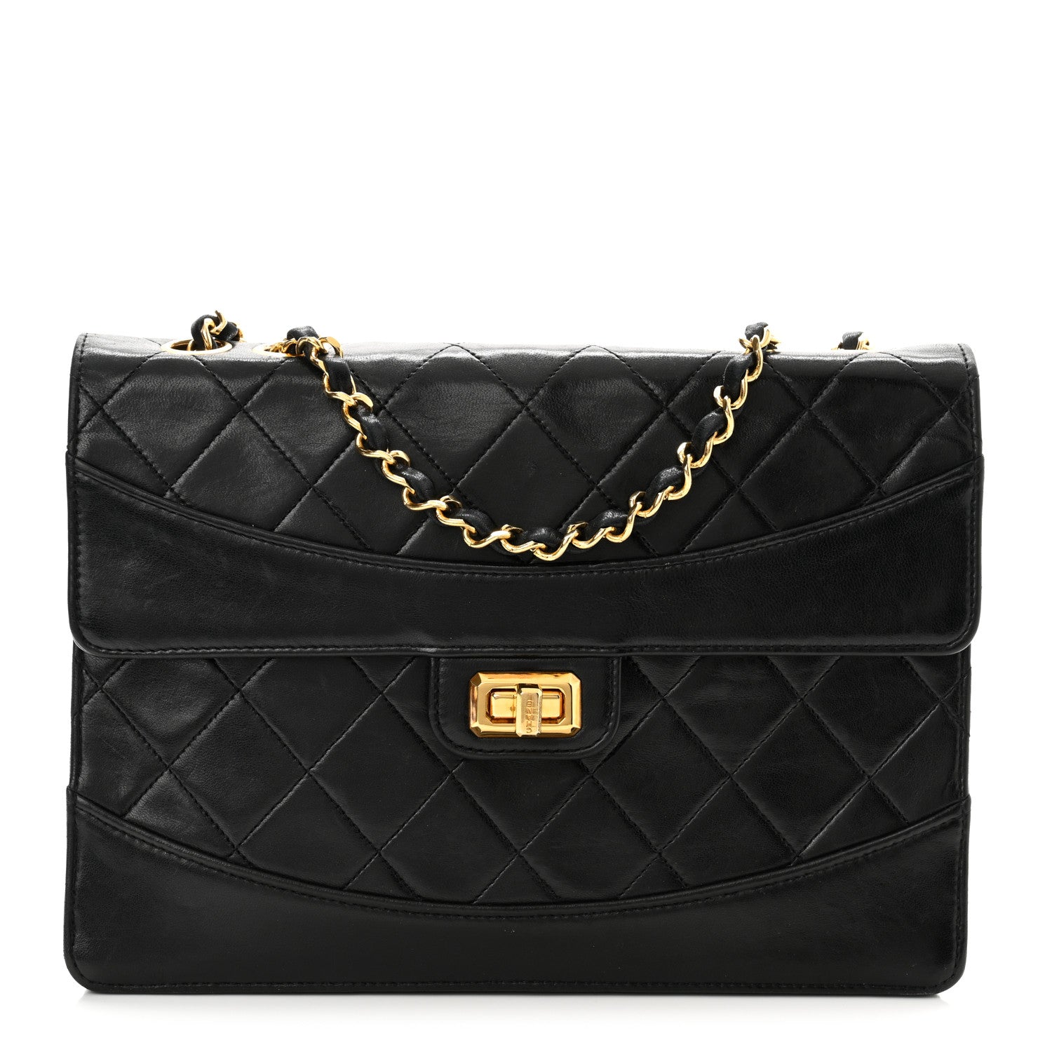 Chanel Lambskin Quilted Medium Single Flap Black 1 of 11