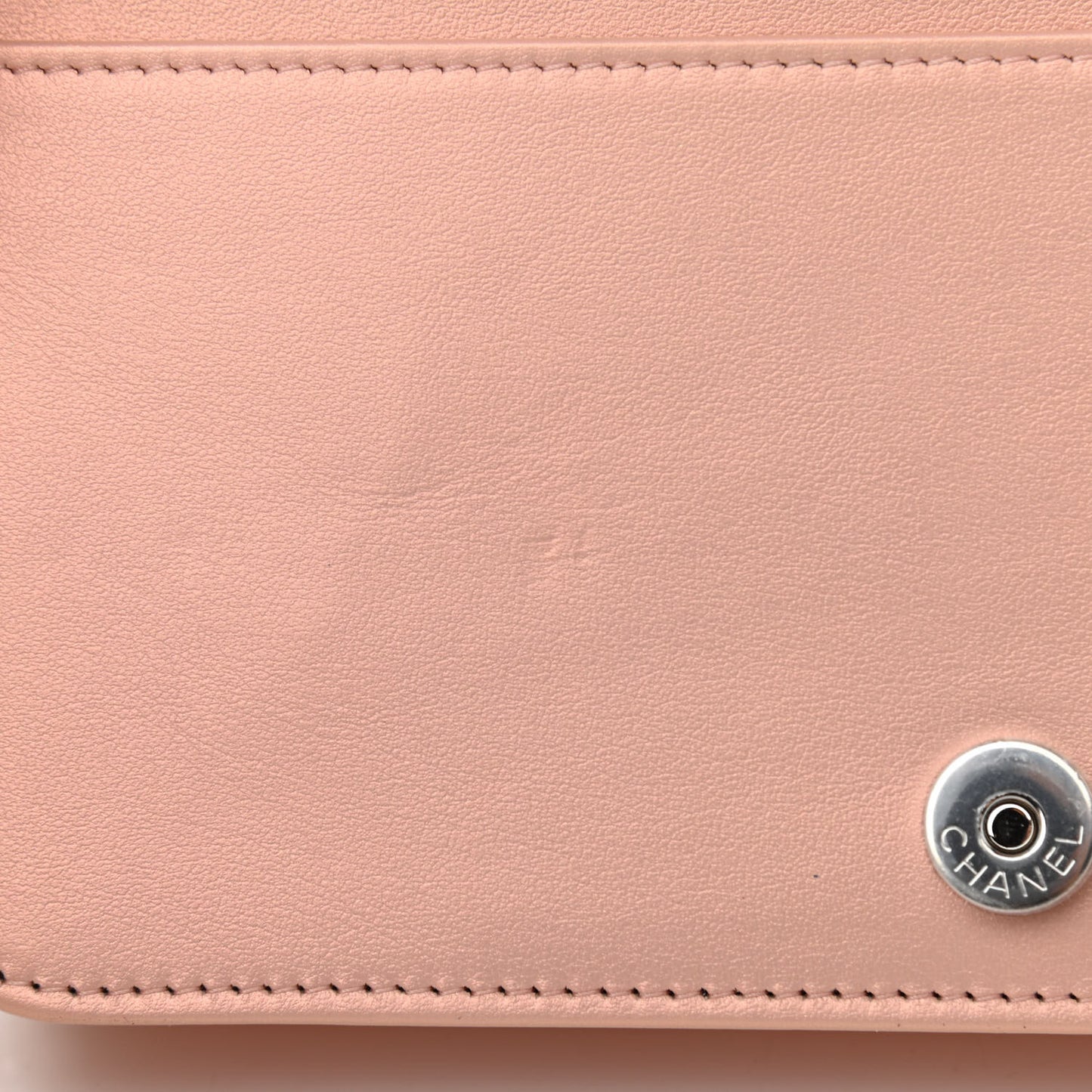 Metallic Caviar Quilted Vintage Mademoiselle Wallet On Chain WOC Light Pink