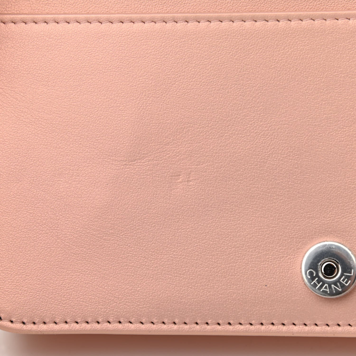 Chanel Metallic Caviar Quilted Vintage Mademoiselle Wallet On Chain WOC Light Pink 13 of 13