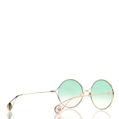 Gucci Round Pearl Tip Sunglasses GG0253SA Gold 4 of 9
