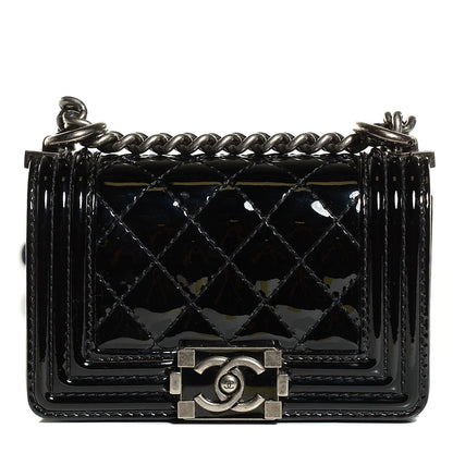 Chanel Patent Quilted Mini Boy Flap Black 1 of 8