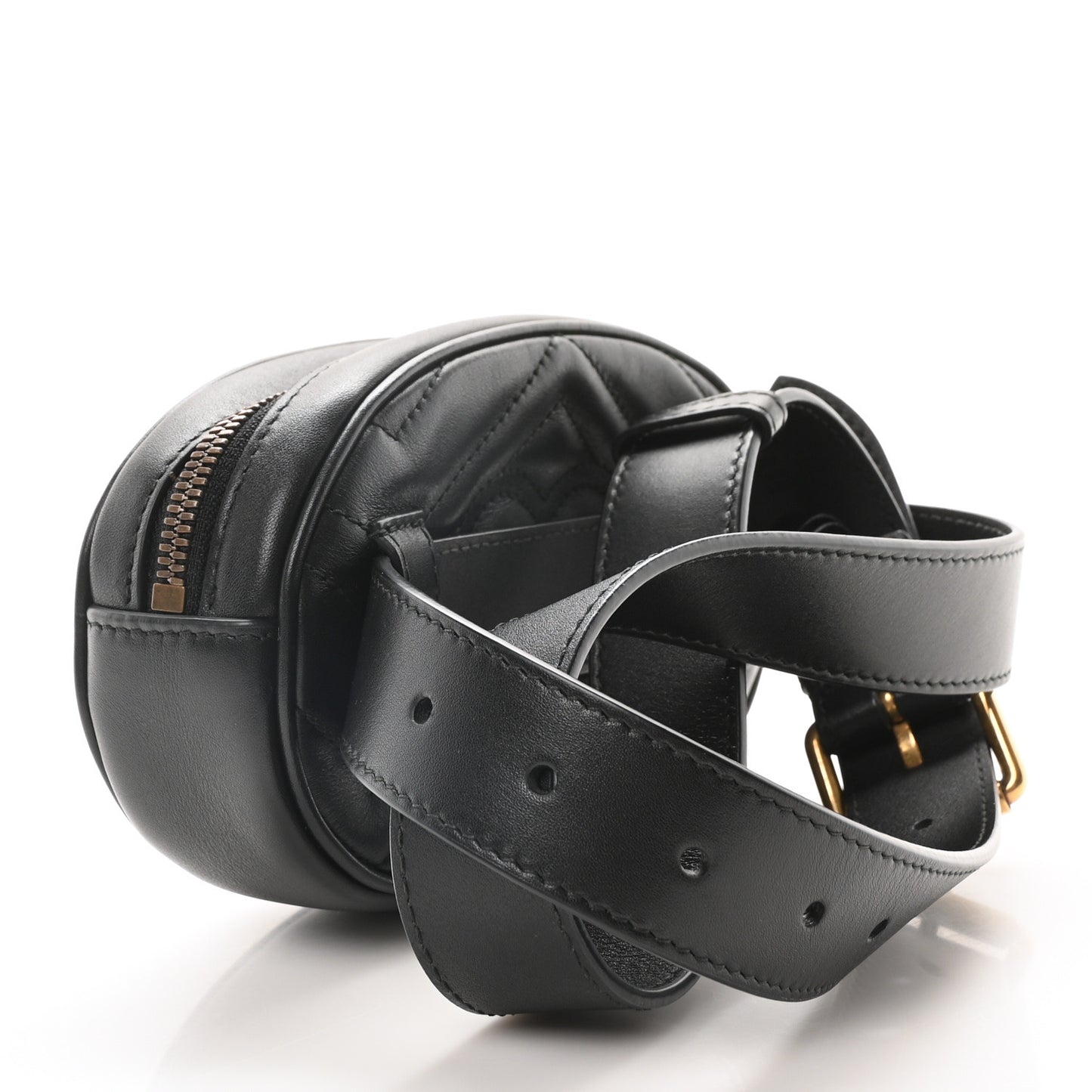 Calfskin Matelasse GG Marmont Belt Bag 85 34 Black