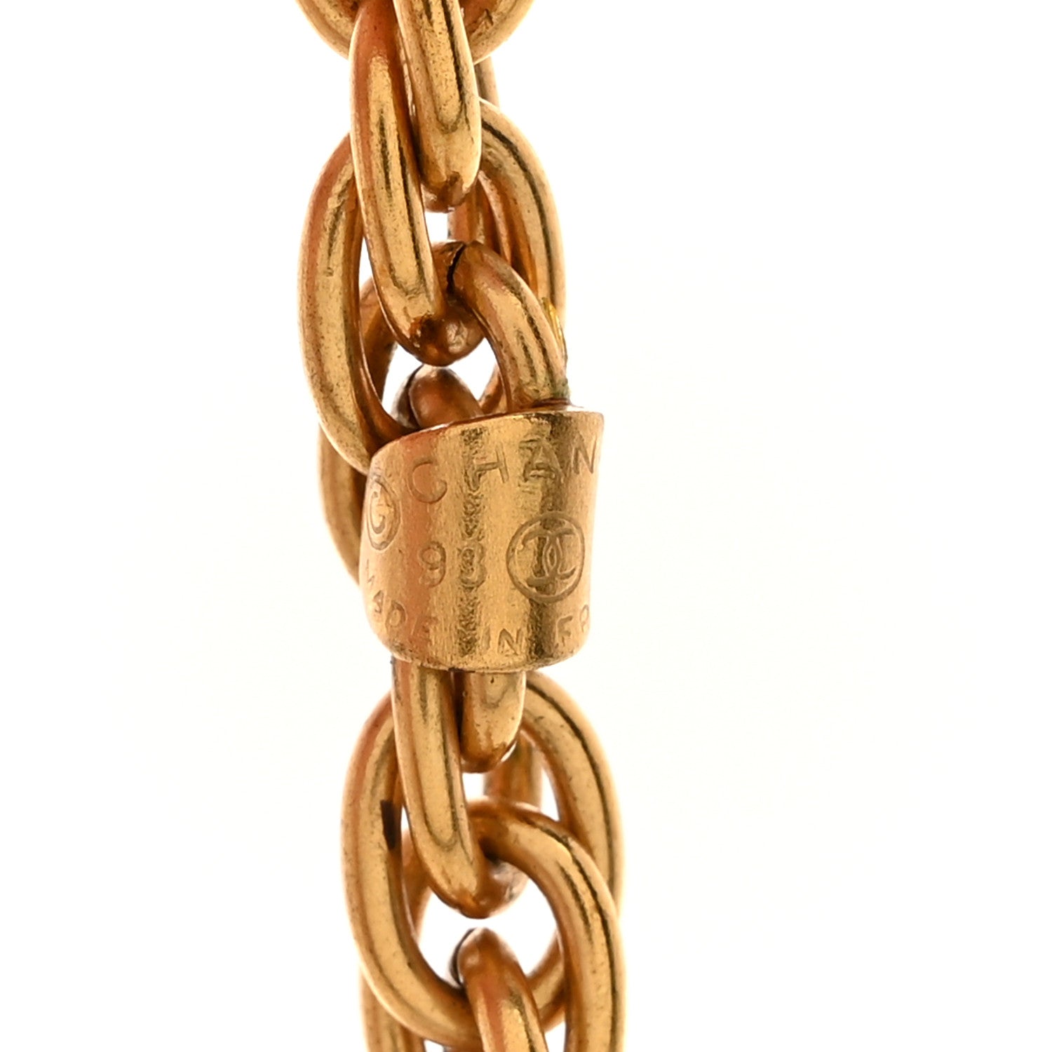 Chanel Metal Chain CC Medallion Belt Gold 4 of 4