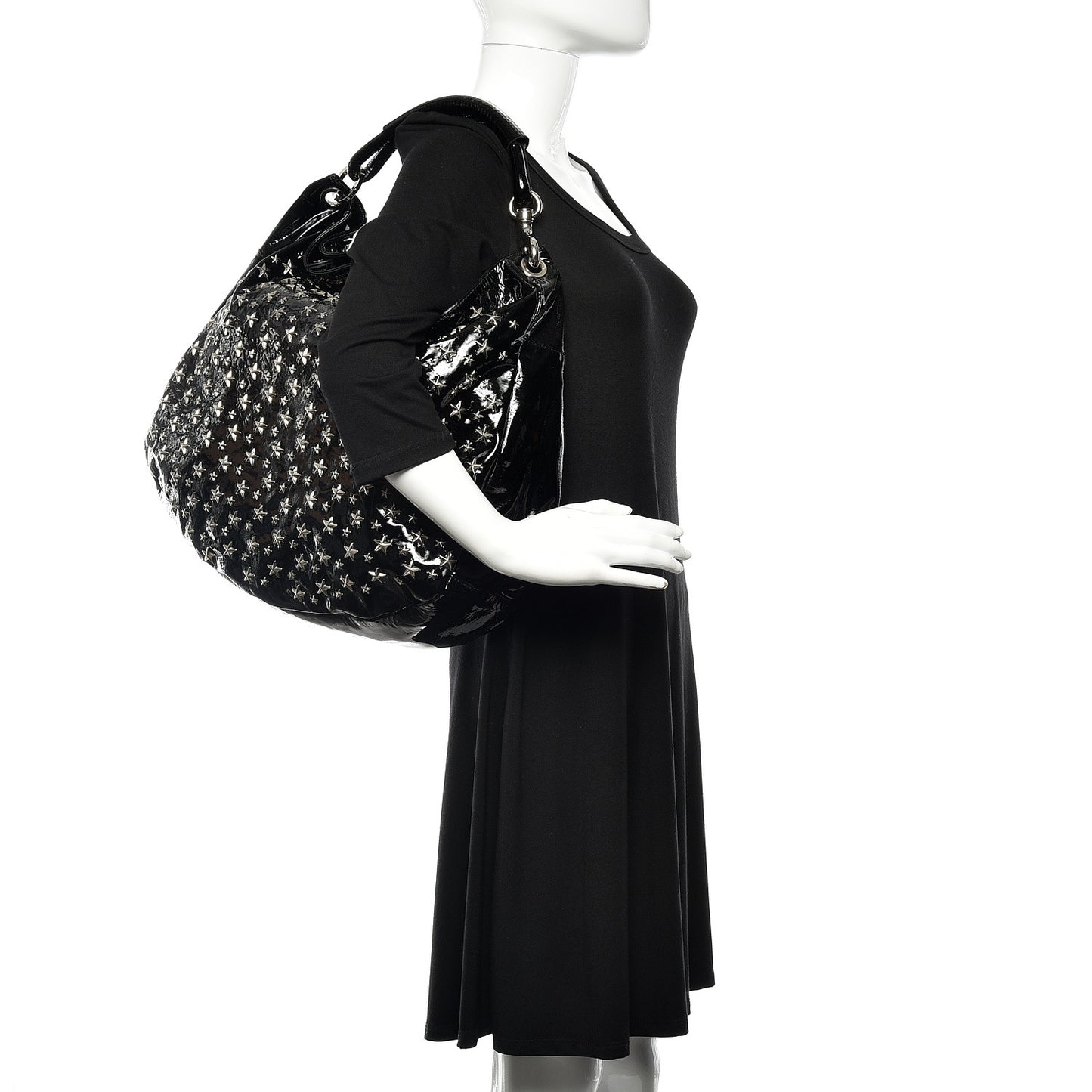Patent Star Studded Large Sky Hobo Black