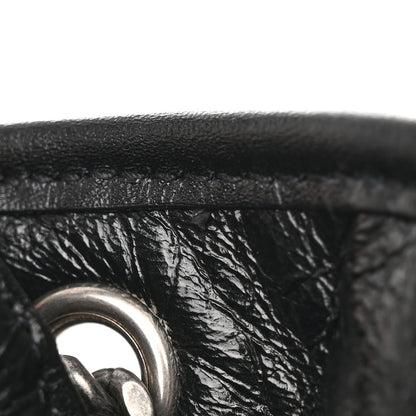 Saint Laurent Crinkled Calfskin Matelasse Monogram Baby Niki Chain Satchel Black 13 of 15