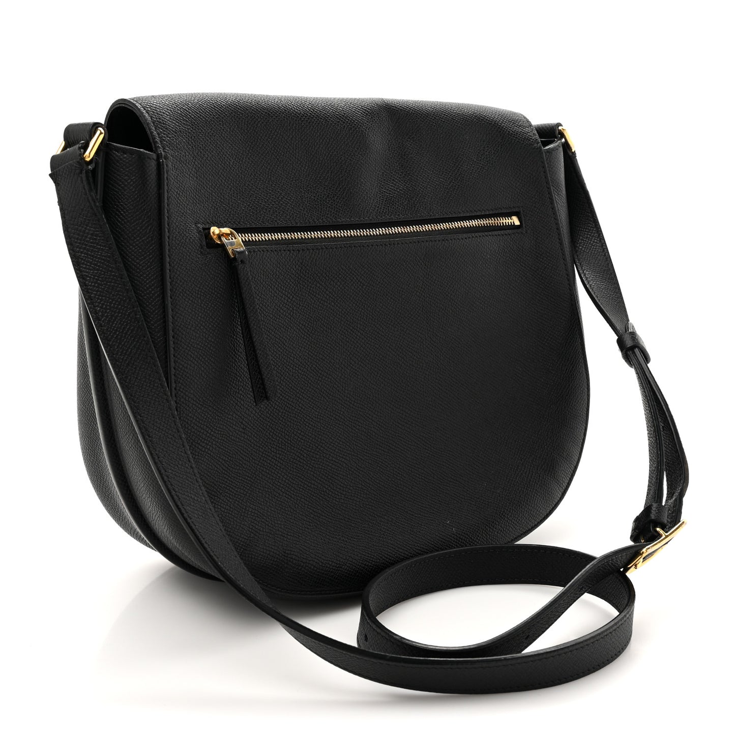 Grained Calfskin Large Trotteur Black