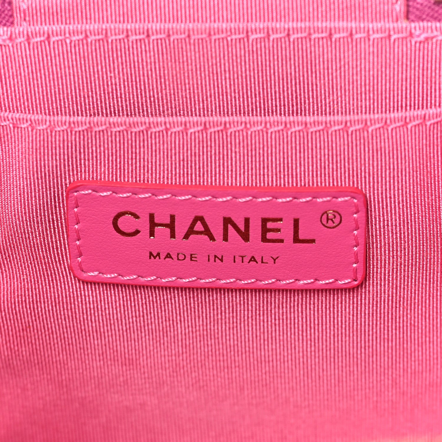 Chanel Lambskin Quilted Crystal CC Vanity Case Purple 6 of 11