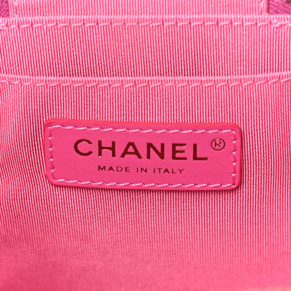 Chanel Lambskin Quilted Crystal CC Vanity Case Purple 6 of 11