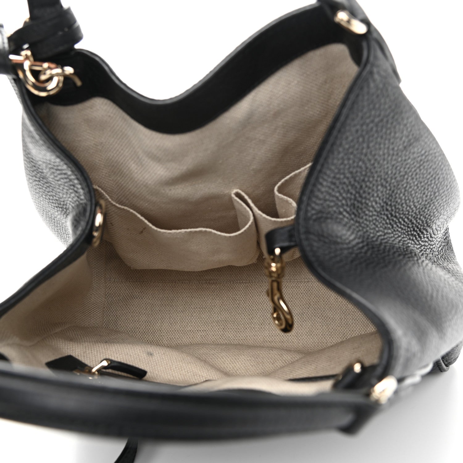 Gucci Pebbled Calfskin Small Soho Shoulder Bag Black 5 of 11
