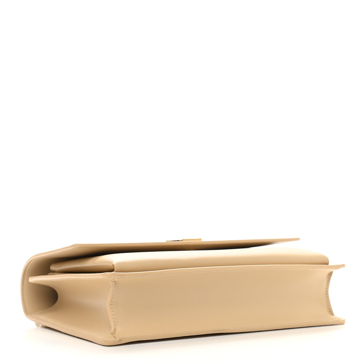 Smooth Calfskin Medium Monogram Sunset Satchel Beige