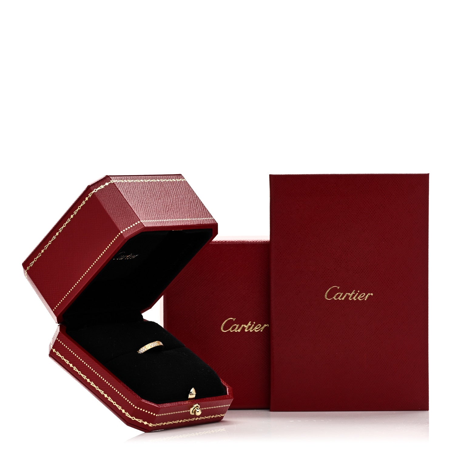 Cartier 18K Yellow Gold Diamond 2.6mm LOVE Paved Band Ring 47 4 5 of 5