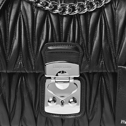 Miu Miu Nappa Matelasse Flap Black 13 of 13