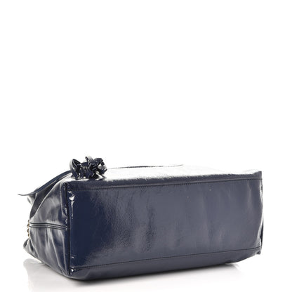 Gucci Patent Medium Soho Chain Shoulder Bag Uniform Blue 4 of 7