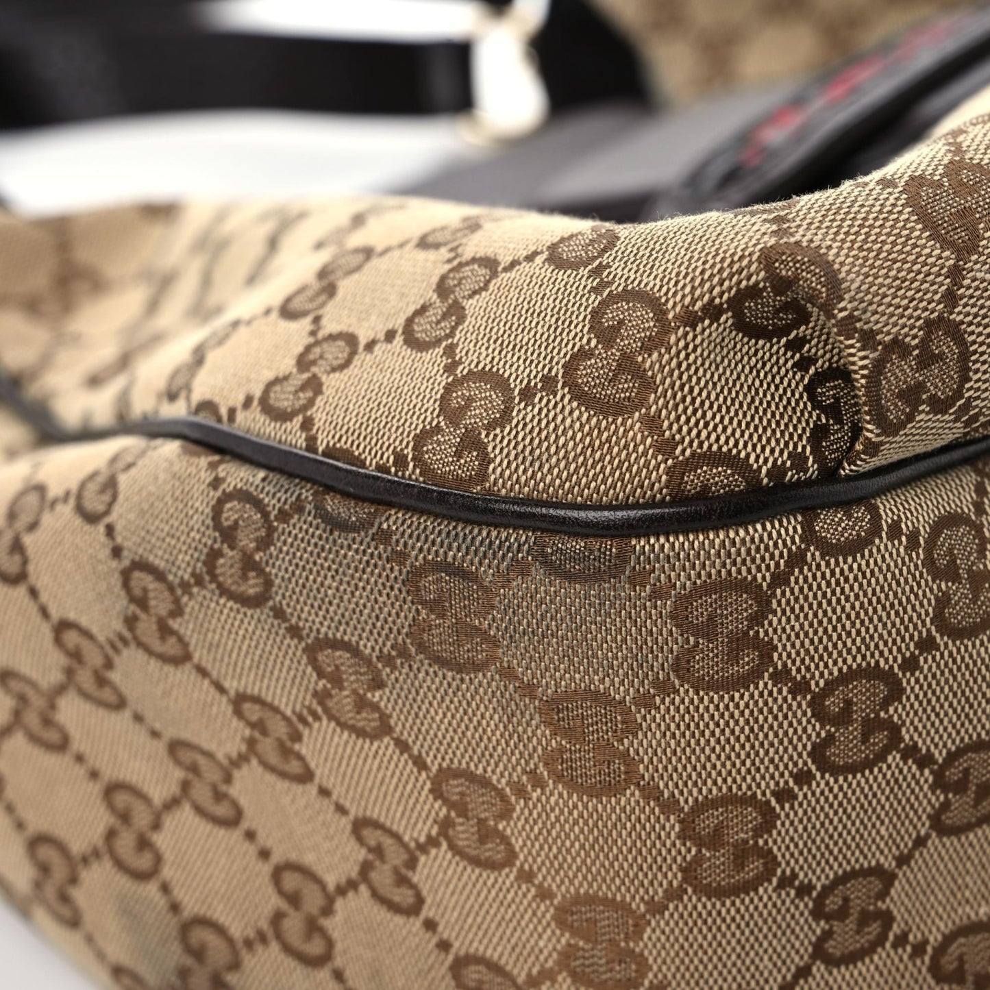 Monogram Web Medium Dressage Hobo Dark Brown