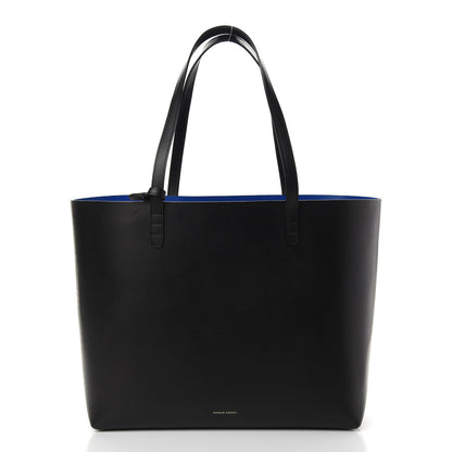 Mansur Gavriel Saffiano Large Shopping Tote Black Royal 3 of 10