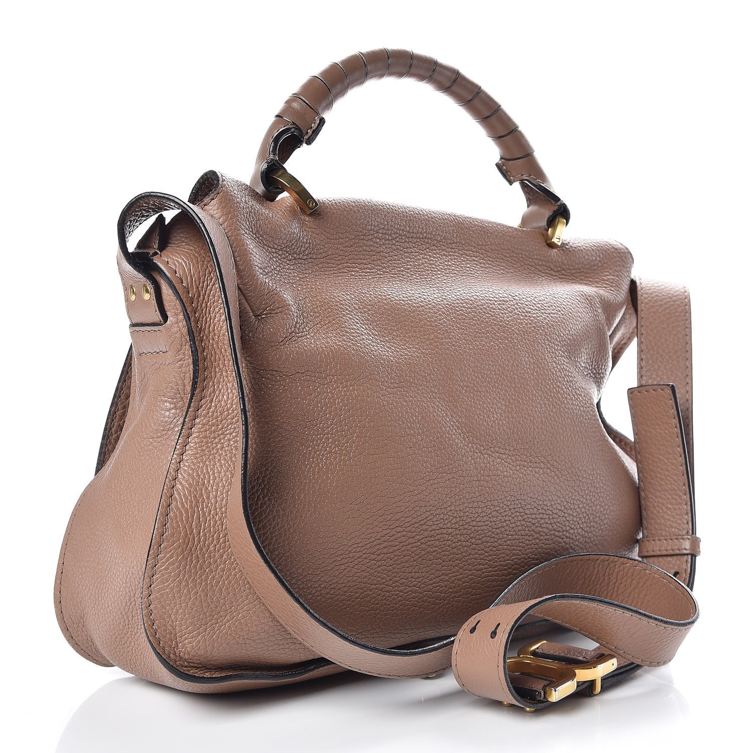 Chloe Calfskin Medium Marcie Top Handle Bag Nut 4 of 12