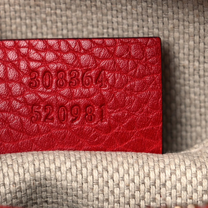 Gucci Pebbled Calfskin Small Soho Disco Bag Tabasco Red 13 of 31