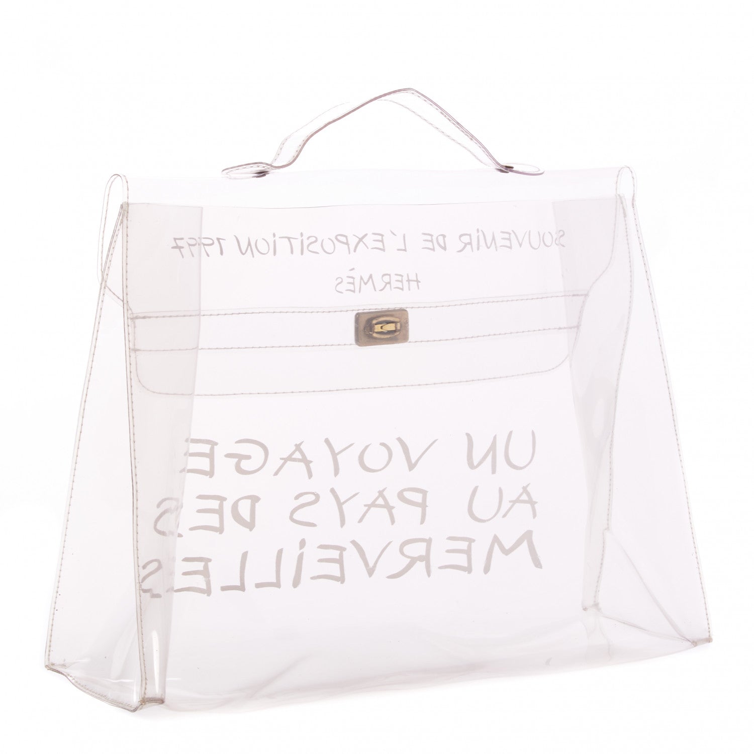 Hermes Vinyl Souvenir De L'Exposition Kelly Transparent 3 of 8