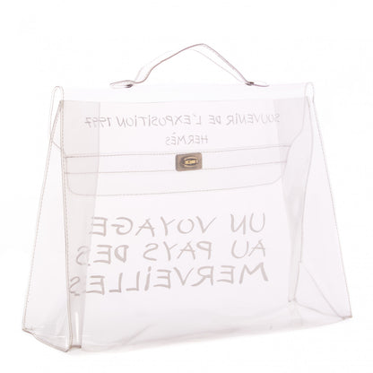 Hermes Vinyl Souvenir De L'Exposition Kelly Transparent 3 of 8