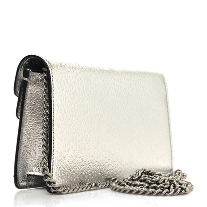 Gucci Metallic Calfskin Super Mini Dionysus Shoulder Bag Silver 3 of 10