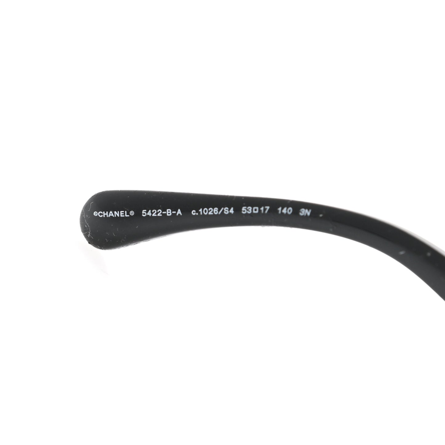 Acetate Strass Square Sunglasses 5422-B-A Black White