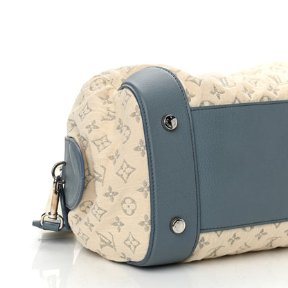 Louis Vuitton Denim Speedy Round GM Blue 8 of 9