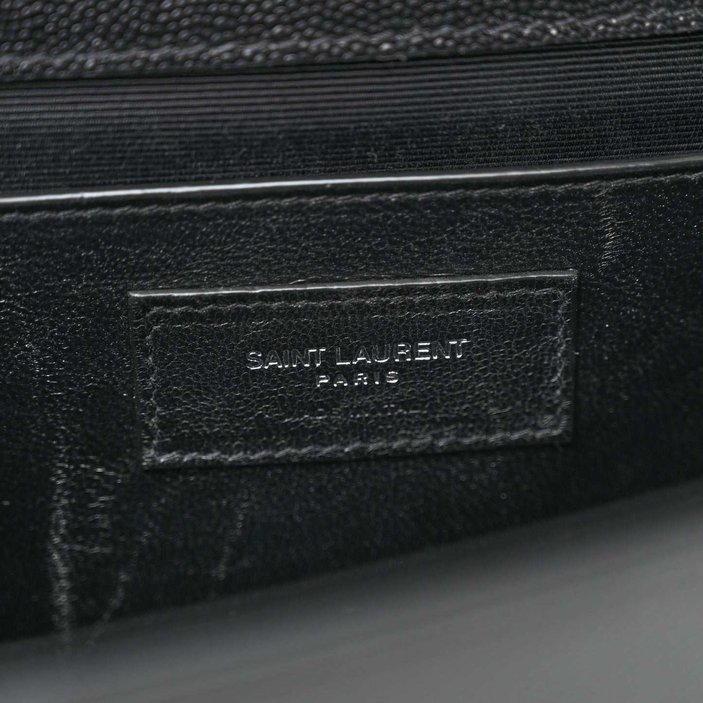 Grain De Poudre Medium Classic Monogram Kate Satchel Black