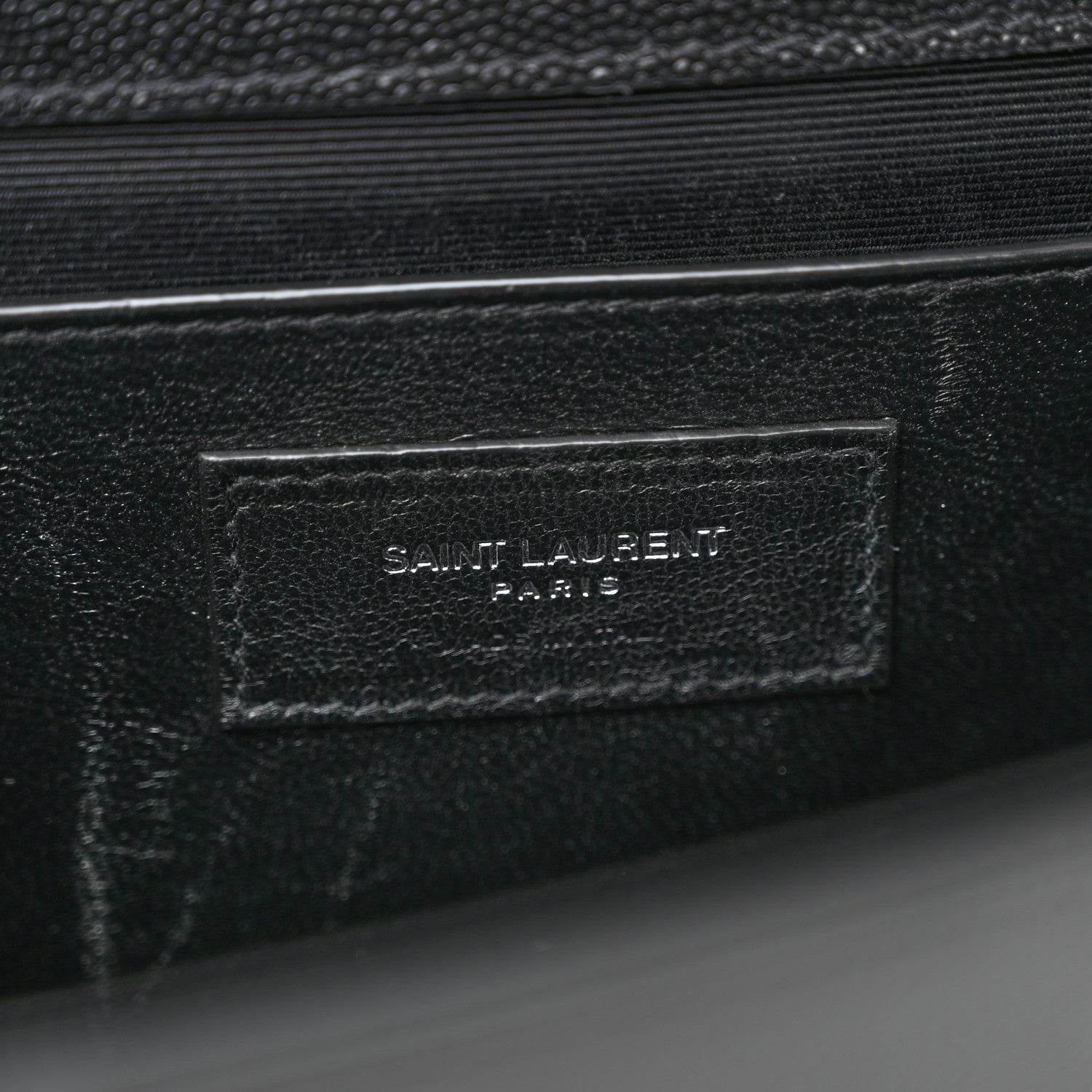 Saint Laurent Grain De Poudre Medium Classic Monogram Kate Satchel Black 6 of 13