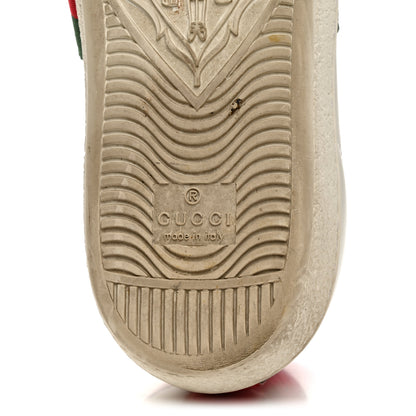 Gucci Calfskin Ayers Bee Embroidered Womens Ace Sneakers 36 White Green 7 of 14